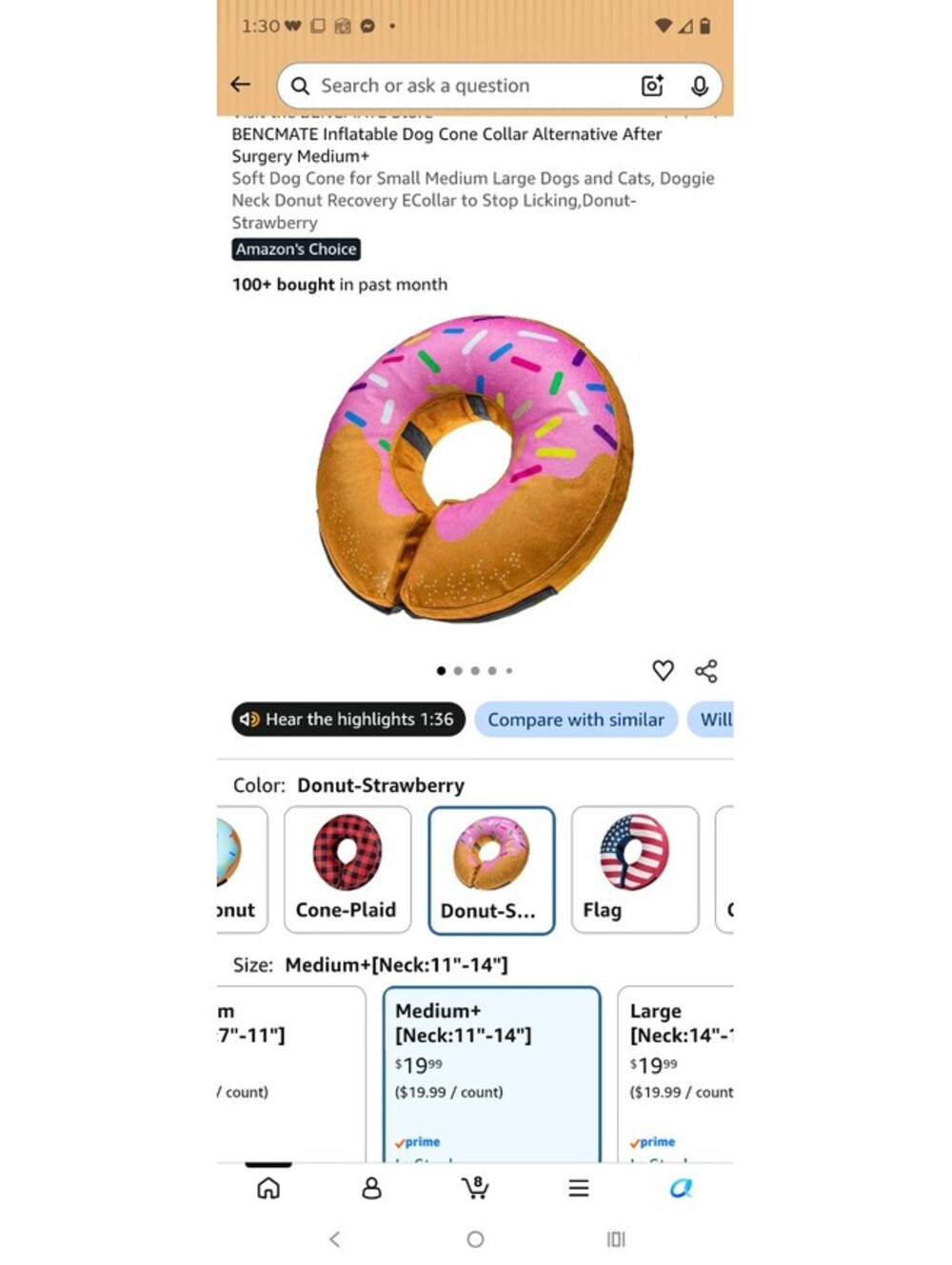 Recovery Donut Collar f,Inflatable Dog Collar Alternative After Surgery